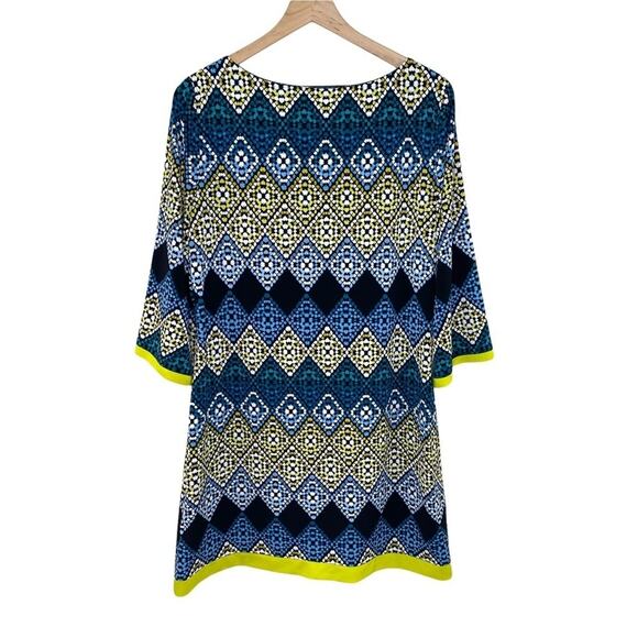 Eliza J Women’s Boat Neck 3/4 Sleeve Stretch Shift Dress Size 14 - Picture 3 of 6